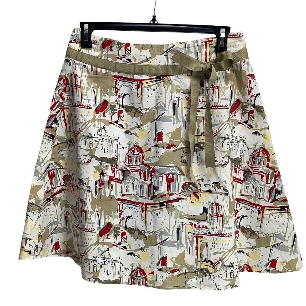 Shaver Lake‎ Skirt Size 12 Cotton Spandex Architectural Graphic A line Woman's